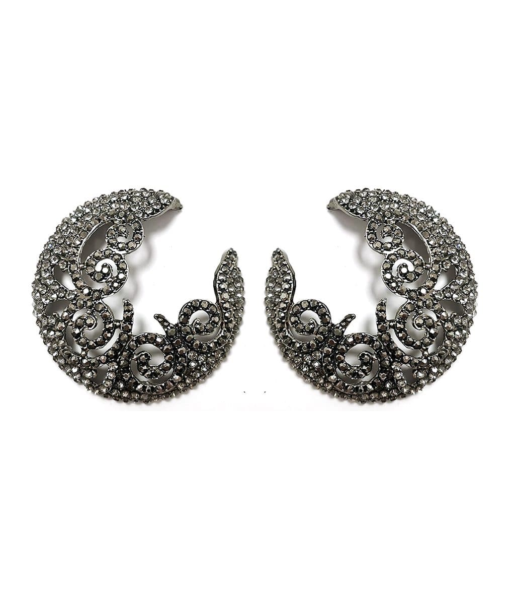 Grey-Crystal-Antique-Circle-Earrings-Alila-Irish-boutique