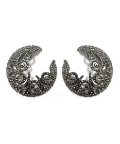 Grey-Crystal-Antique-Circle-Earrings-Alila-Irish-boutique