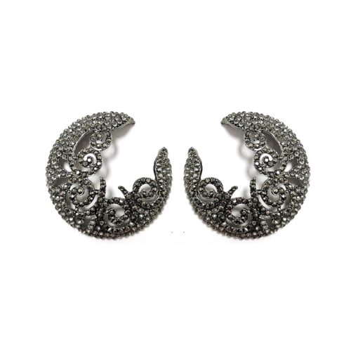 Grey-Crystal-Antique-Circle-Earrings-Alila-Irish-boutique