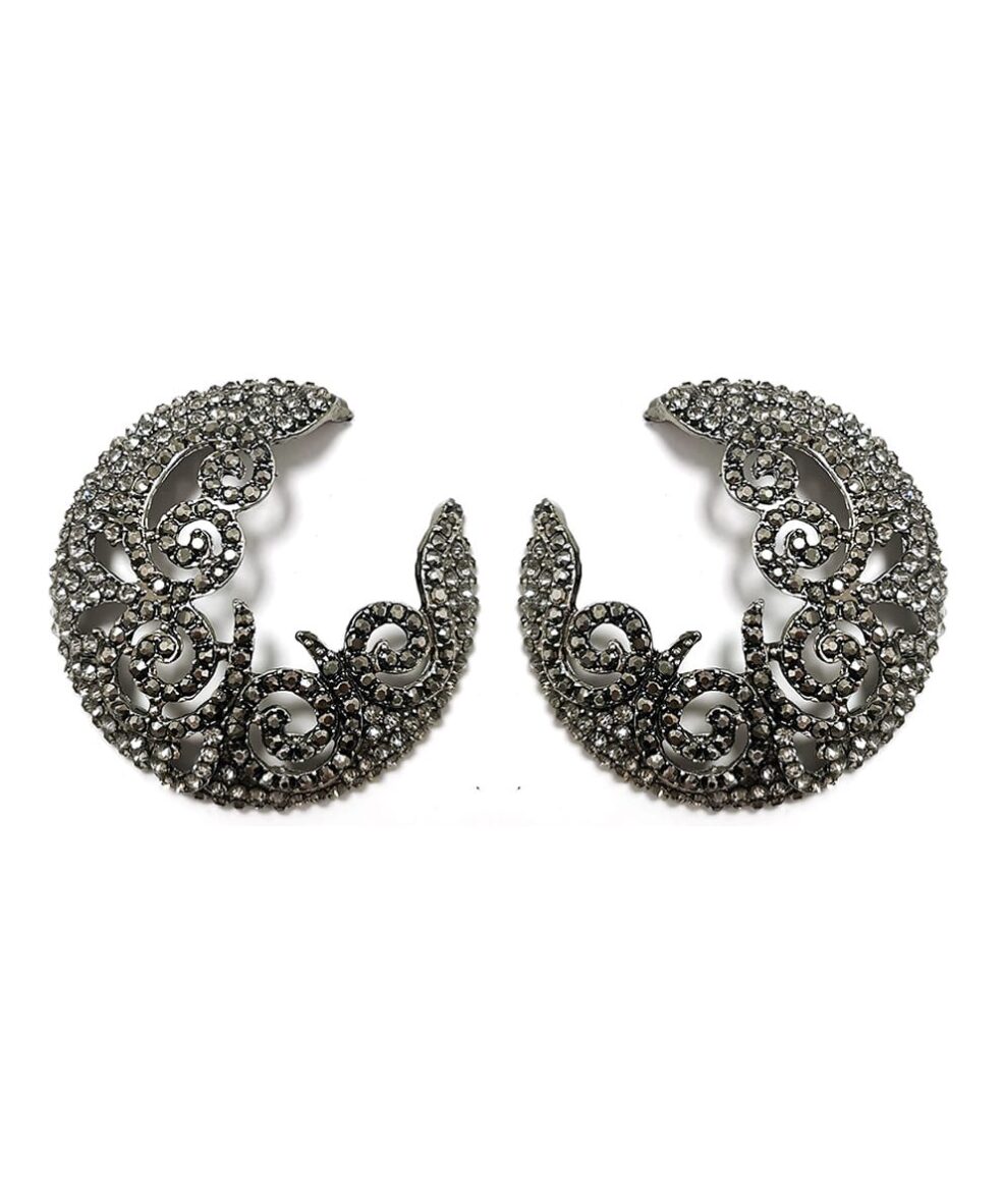 Grey-Crystal-Antique-Circle-Earrings-Alila-Irish-boutique