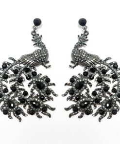 Grey-and-black-Peacock-Crystal-Earrings-Alila-Irish
