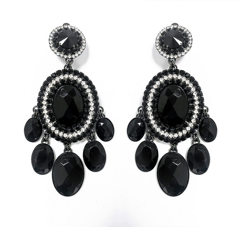 Large-Black-and-crystal-clip-on-earrings-Alila-Irish