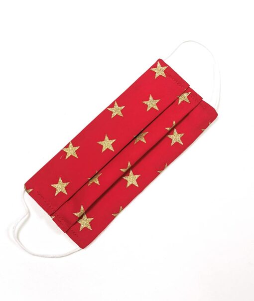 Red-Gold-Star-Christmas-Face-Covering-Kids