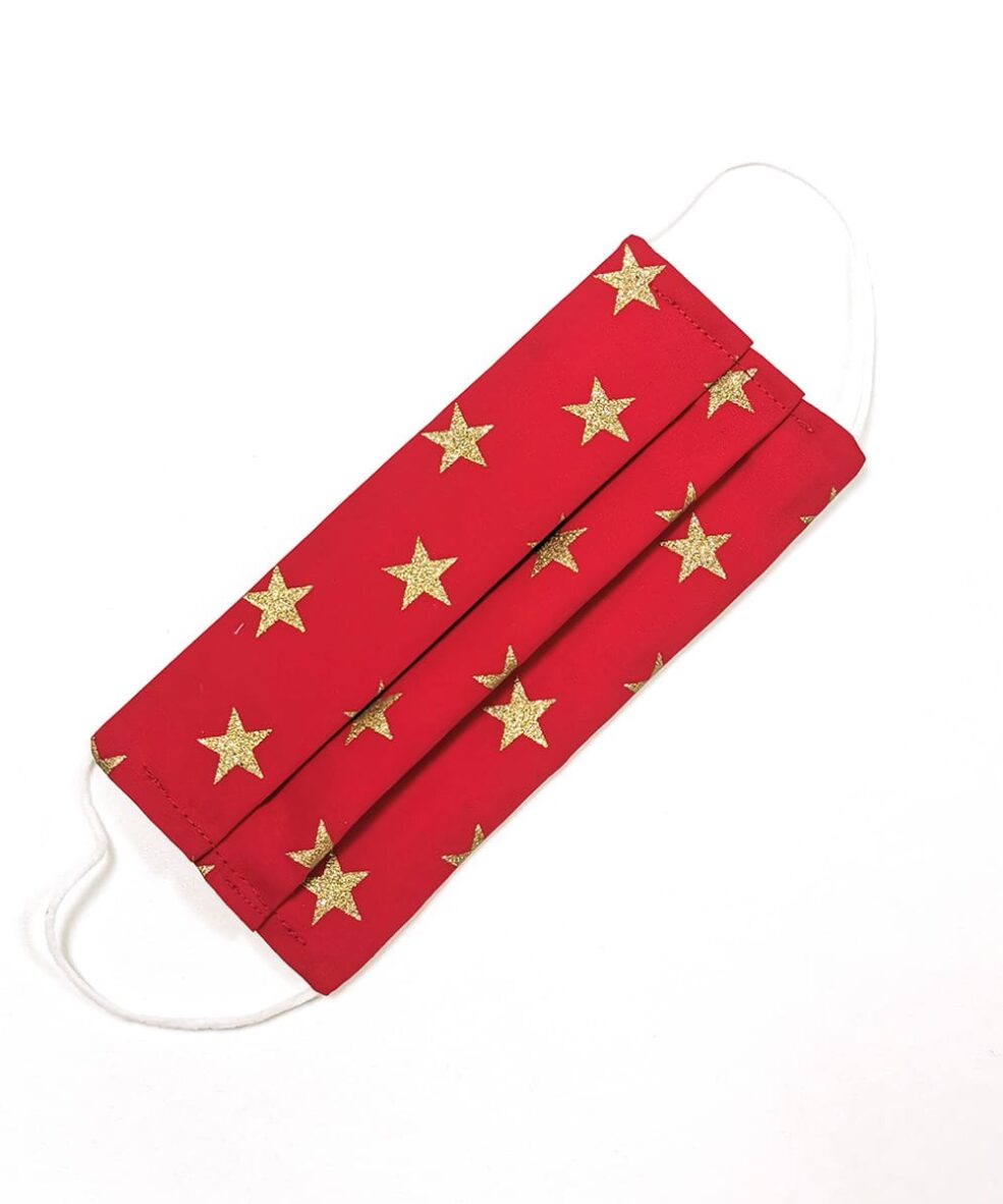 Red-Gold-Star-Christmas-Face-Covering-Kids