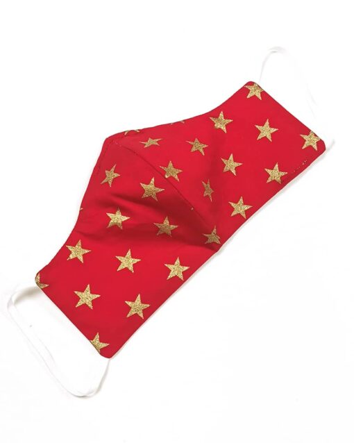 Red-Gold-Star-Christmas-Face-Covering-Ladies