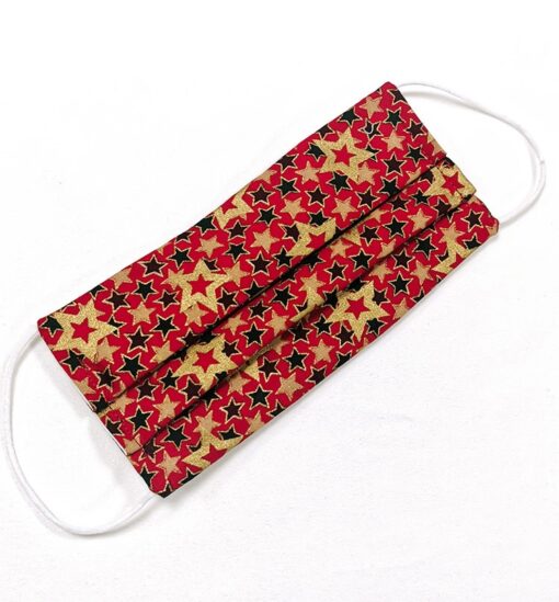 Red-Stars-Christmas-Face-Mask-Kids Alila Irish