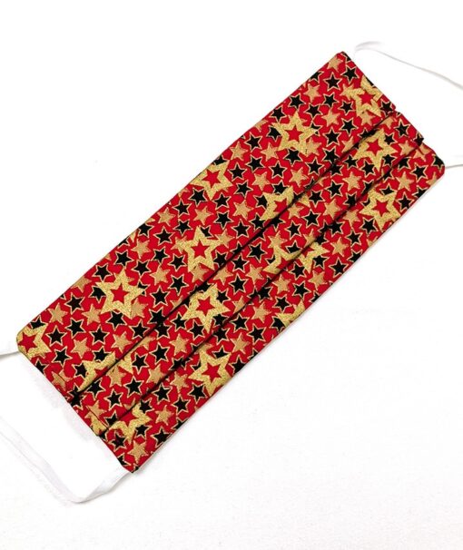 Red-Stars-Christmas-Face-Mask-Mens Alila Irish