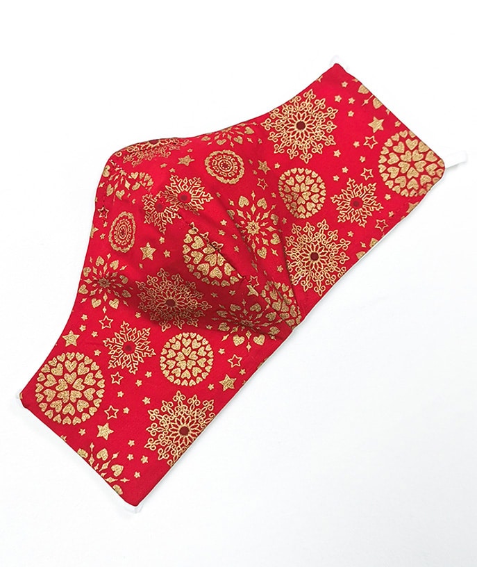 Red-and-Gold-Christmas-Pattern-Ladies-face-covering Alila Irish