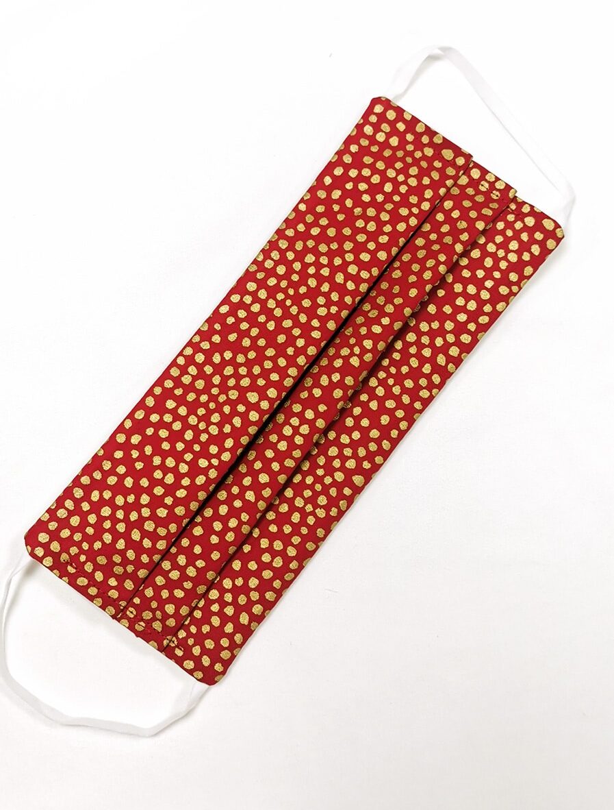 Red-gold-dotty-christmas-face-mask-mens-Alila
