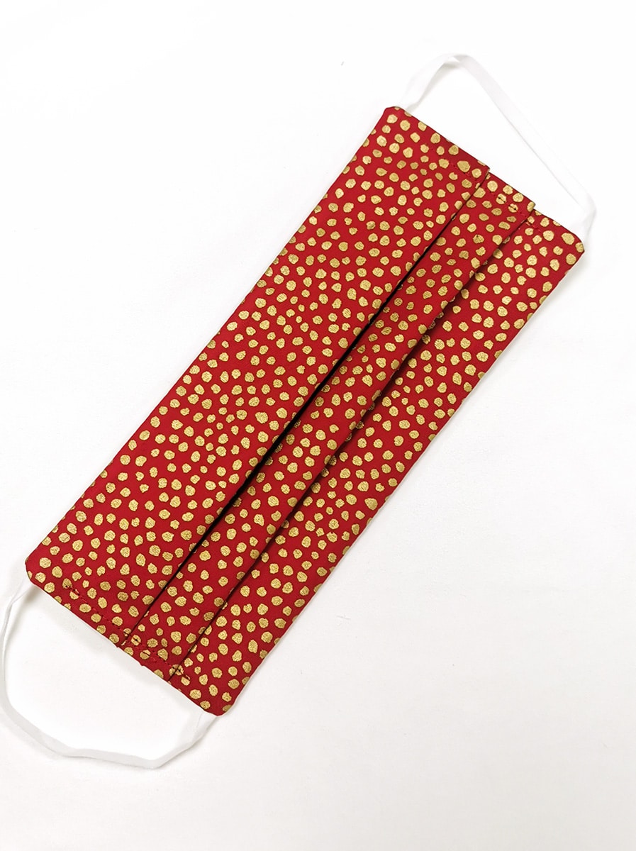 Red-gold-dotty-christmas-face-mask-mens-Alila
