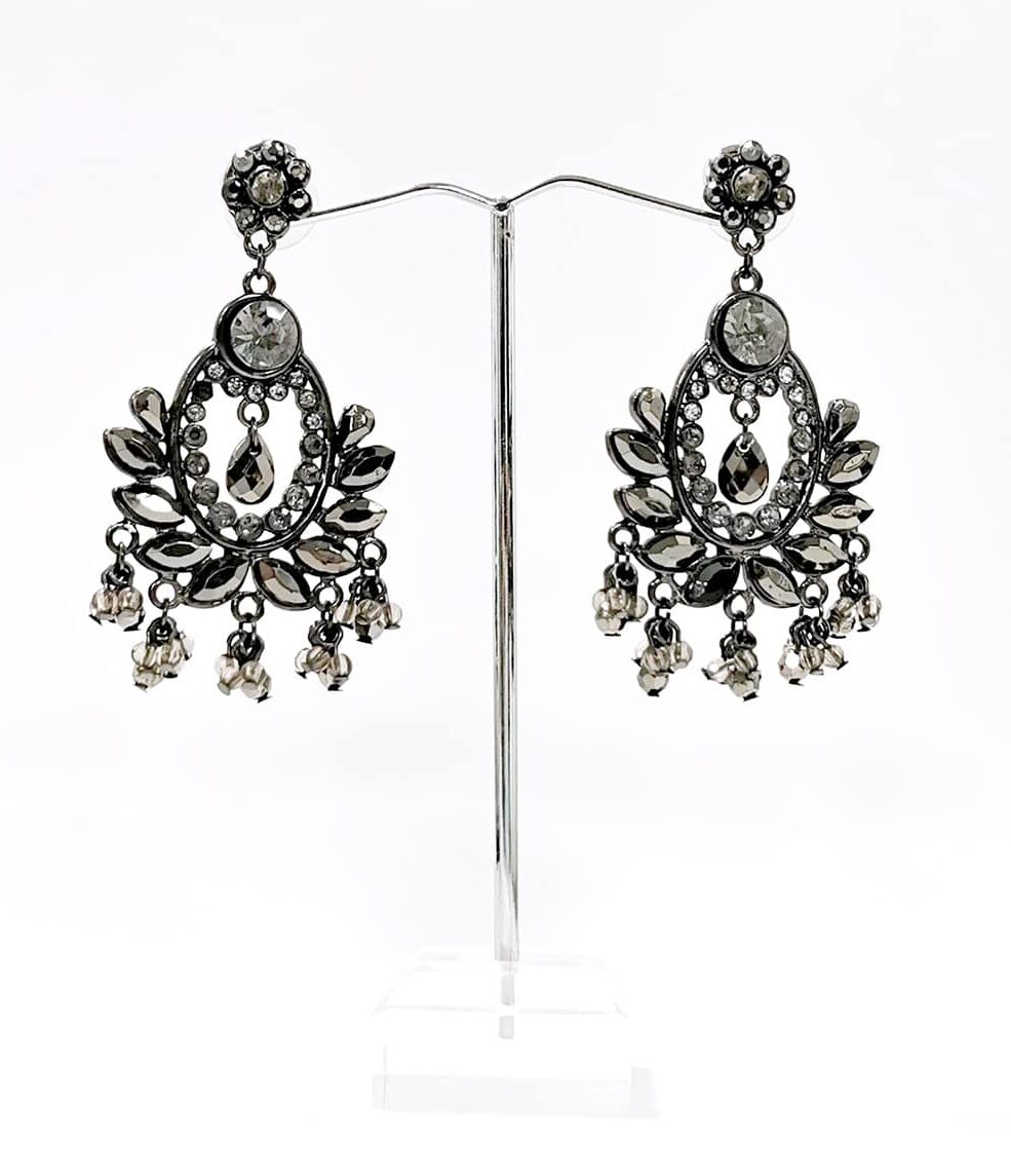Vintage-style-grey-crystals-chandelier-earrings-Alila-Ireland